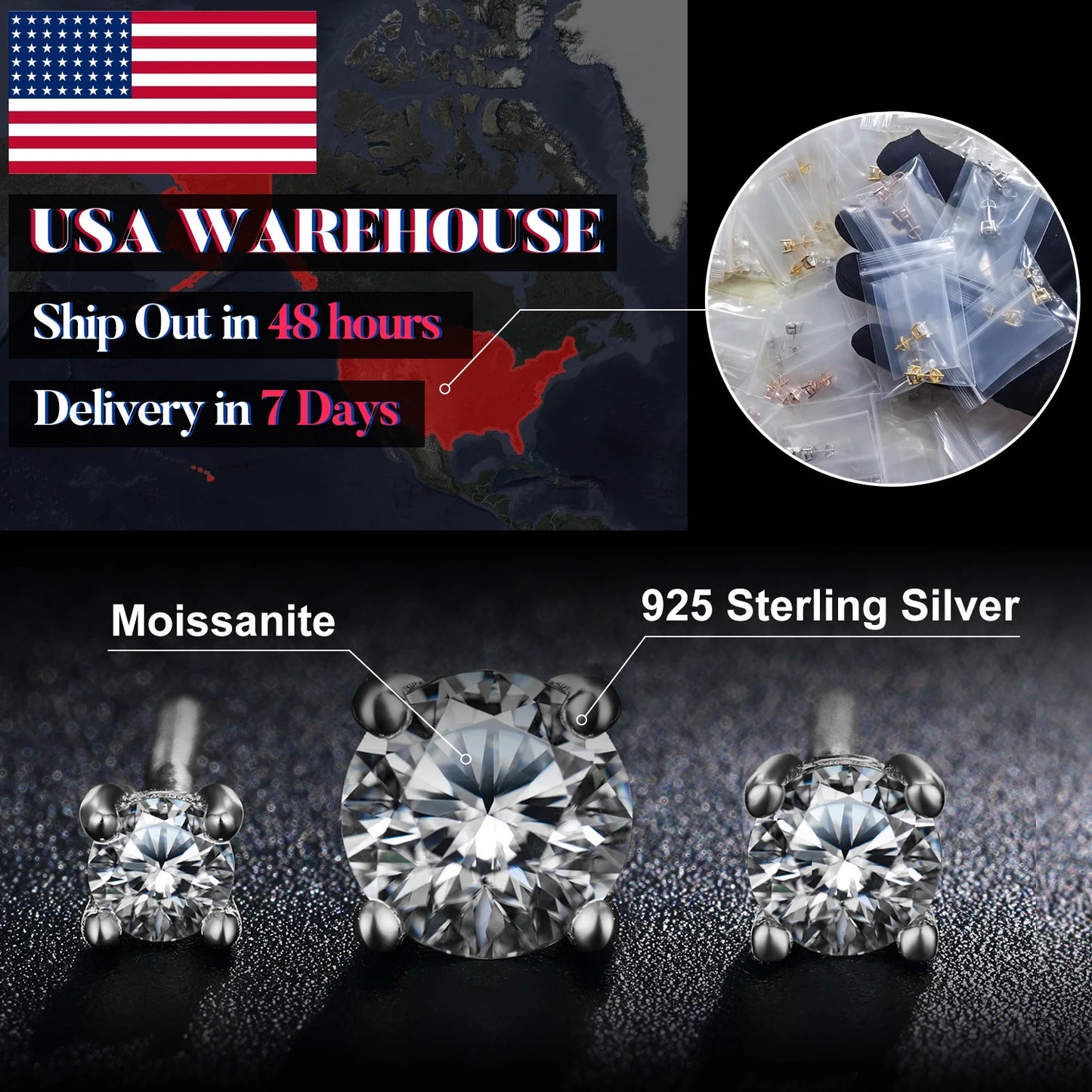 VVS Classic Stud Earrings - Gold