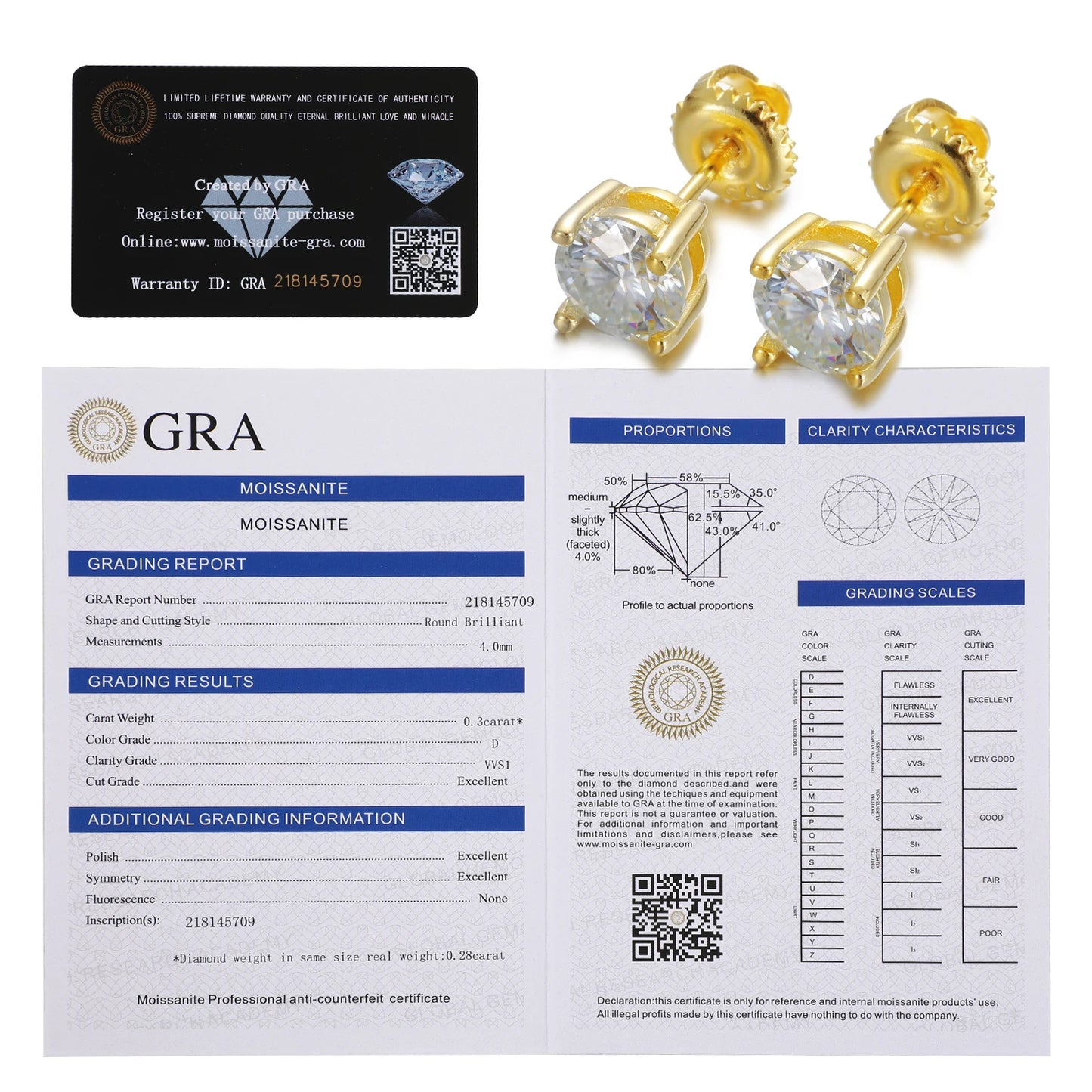 VVS Classic Stud Earrings - Gold