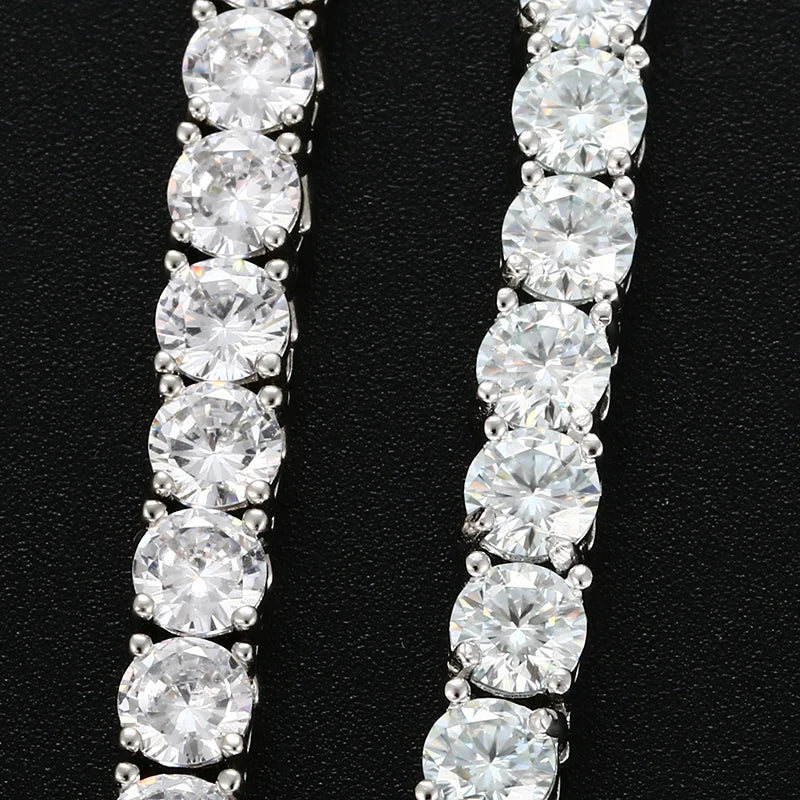 VVS1 Moissanite Tennis Bracelet S925 Sterling Silver with GRA - Silver