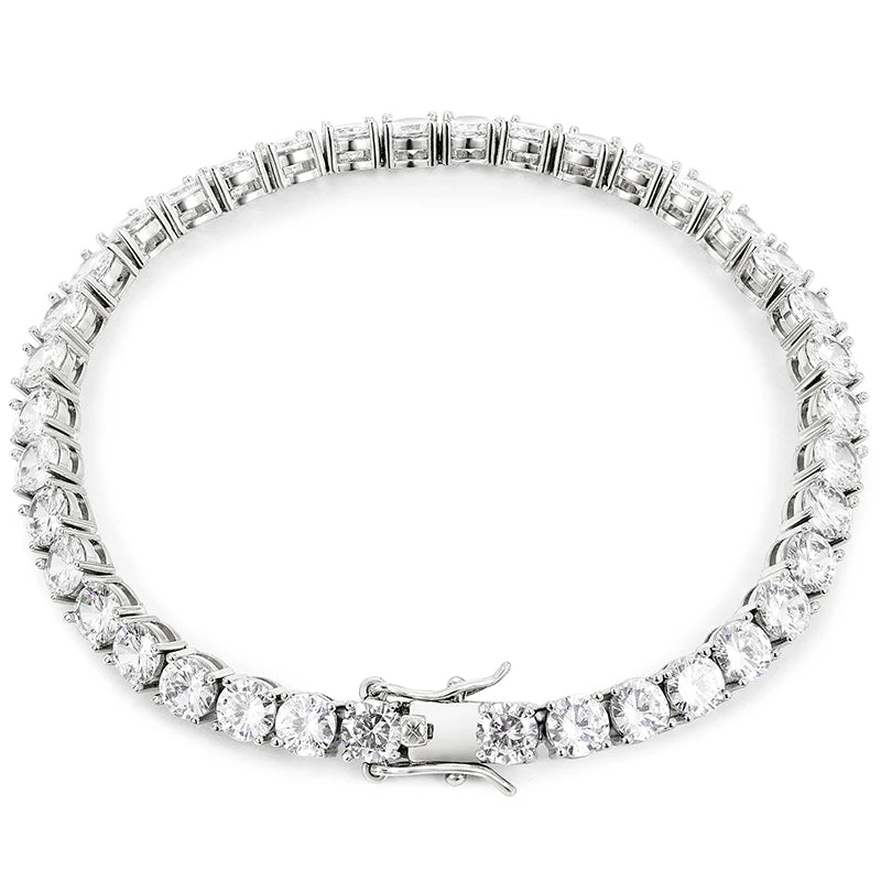 VVS1 Moissanite Tennis Bracelet S925 Sterling Silver with GRA - Silver