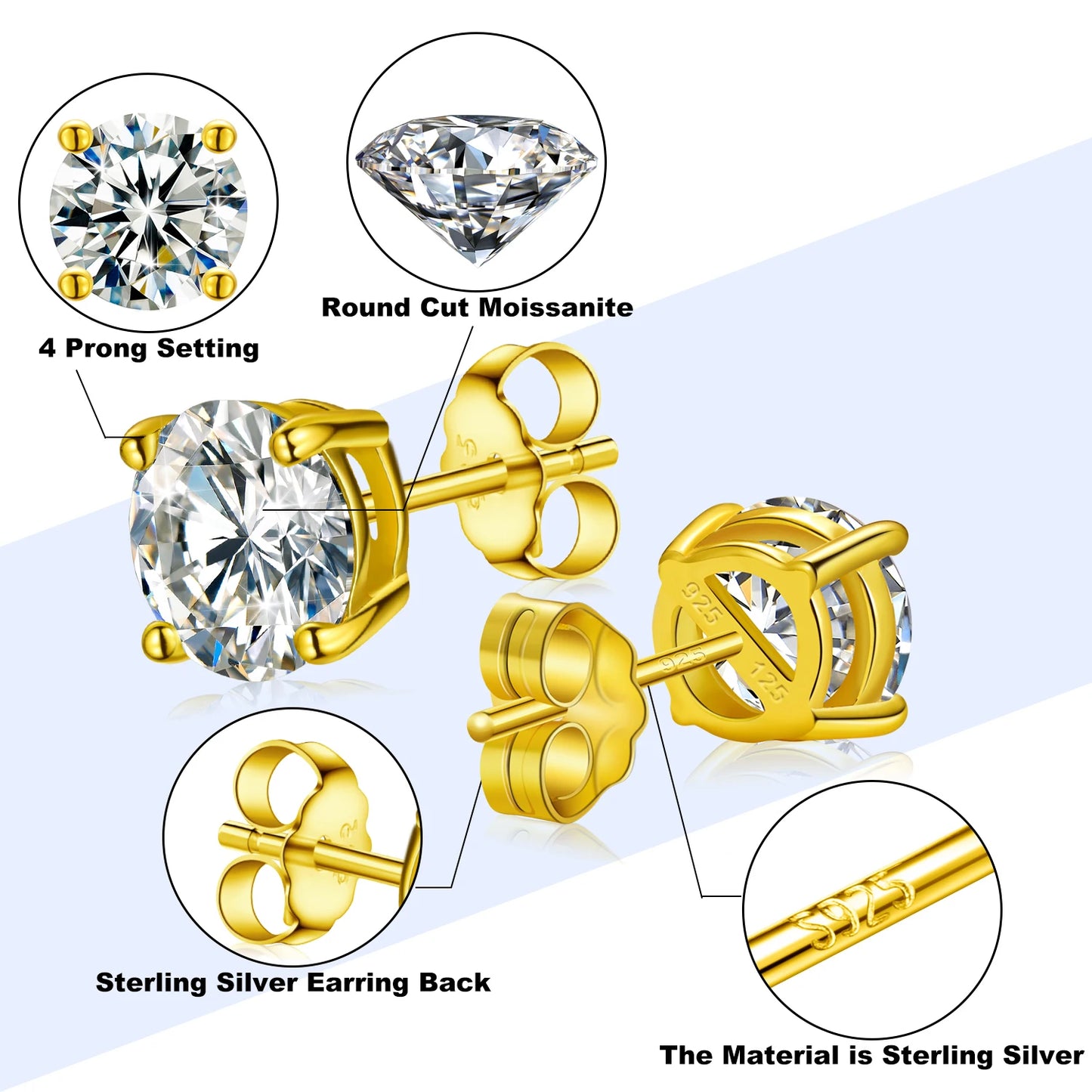 VVS Classic Stud Earrings - Silver