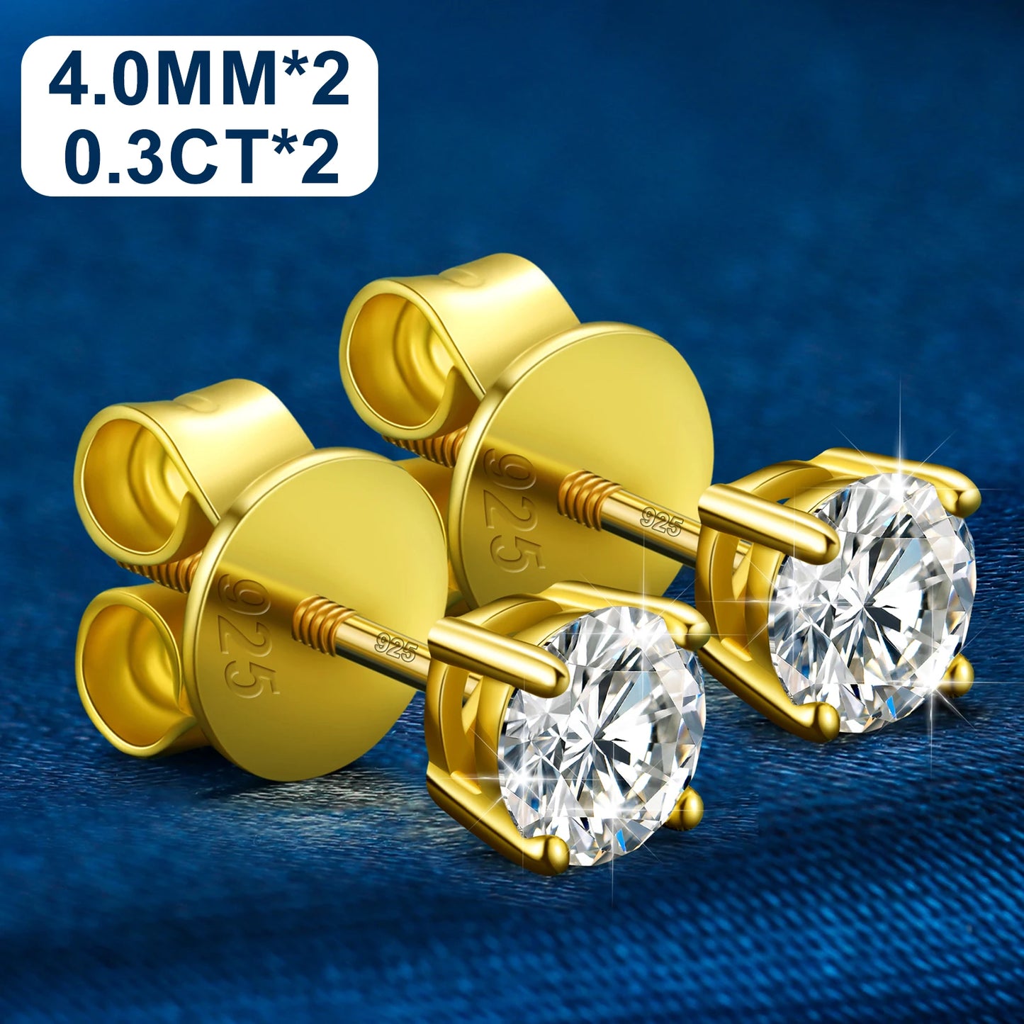 VVS Classic Stud Earrings - Gold