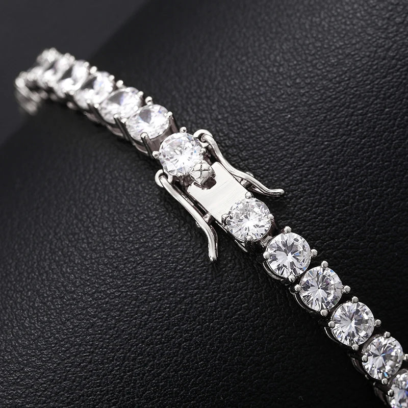 VVS1 Moissanite Tennis Necklace S925 Sterling Silver with GRA - Silver