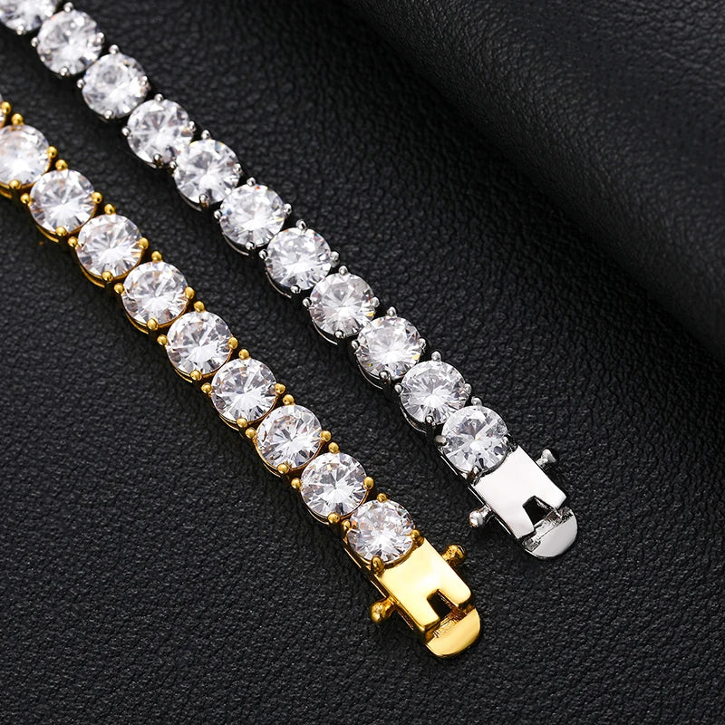 VVS1 Moissanite Tennis Necklace S925 Sterling Silver with GRA - Gold